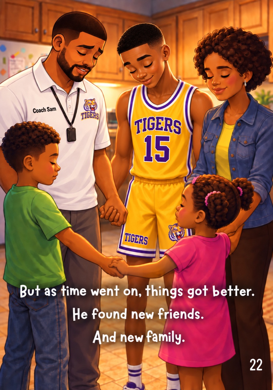 Interior page: new friends and new family