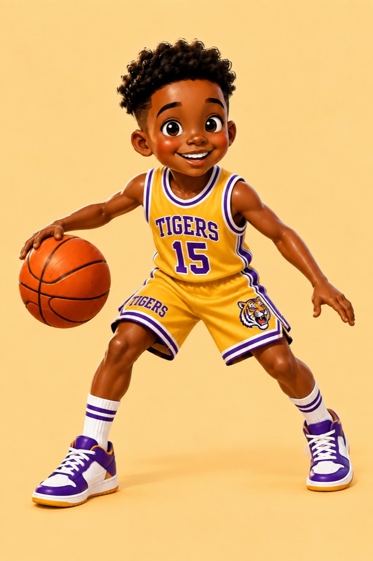 Young Nickel James on the court